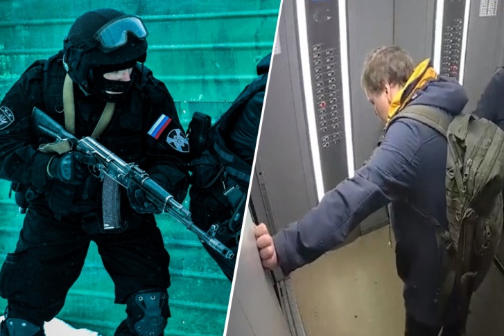 Бойцы Росгвардии во время штурма застрелили парня. Фото: Росгвардия_Свердловская область / vk.com. скриншот видео читателя E1.RU / E1.RU