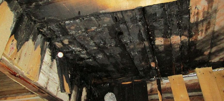 В Волчанске горела баня