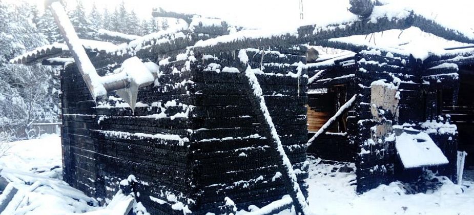 В волчанском саду горел дачный домик