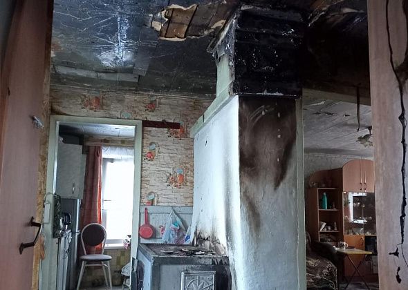 В Волчанске горел частный дом. Хозяйка госпитализирована