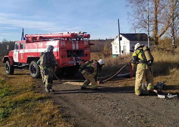 Волчанские пожарные провели тренировку на очистных сооружениях