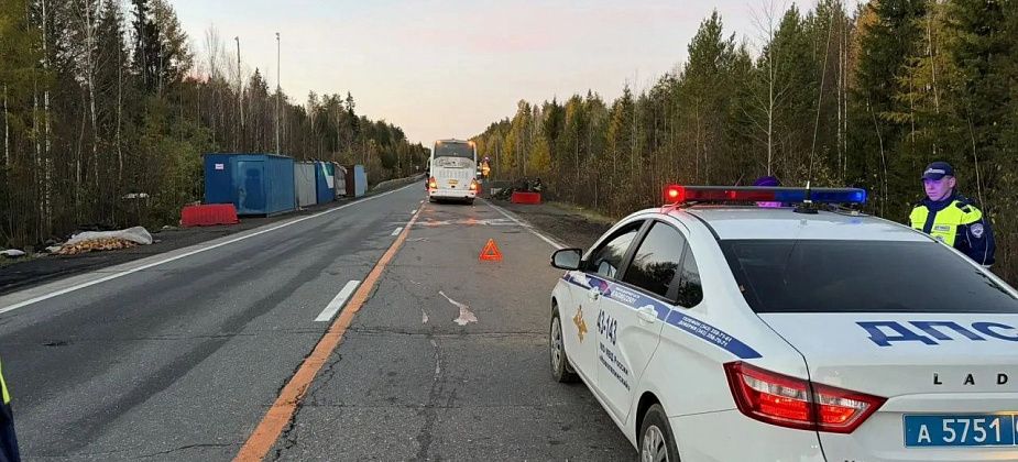 После столкновения автобусов на трассе госпитализировали двоих пострадавших